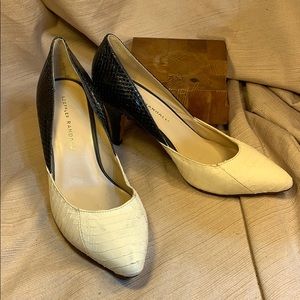 Loeffler Randall leather snake pattern classic